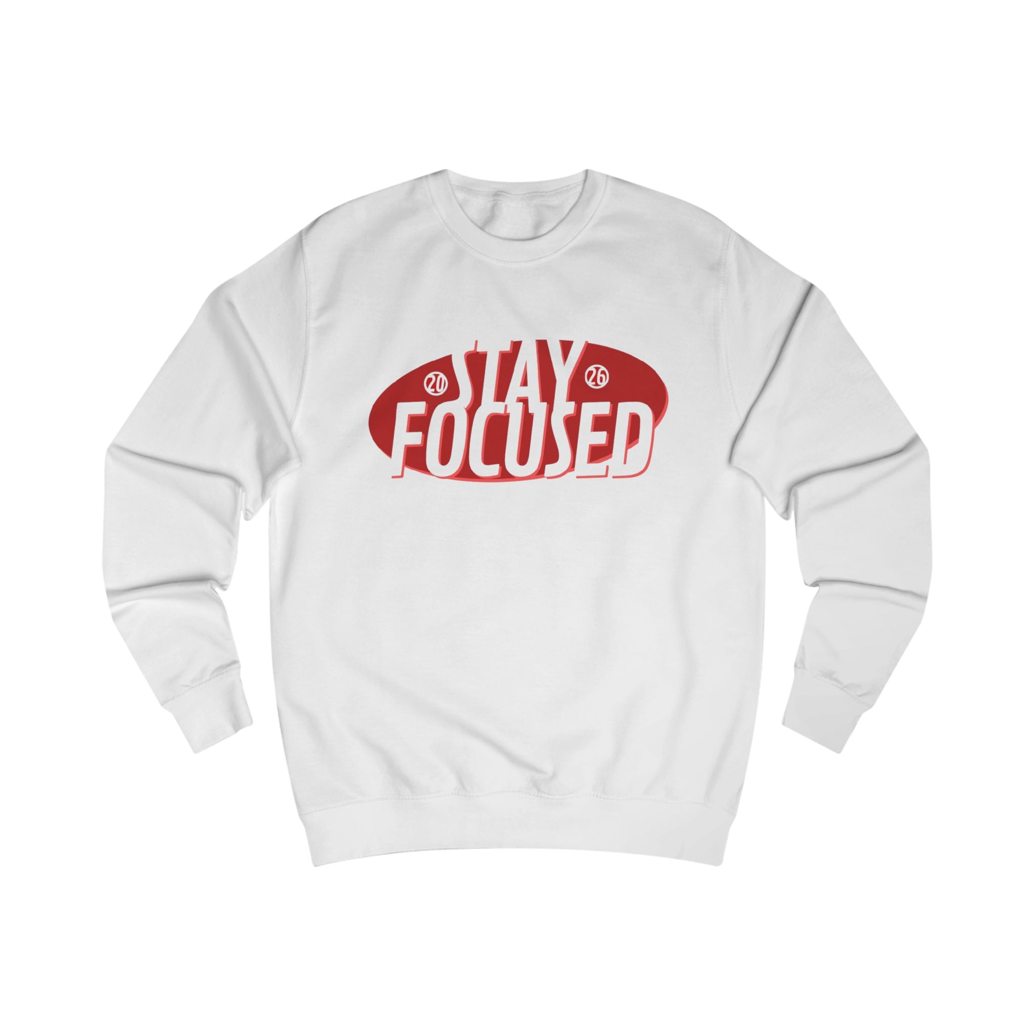 Stylifys Stay Focused sweatshirt premium white streetwear