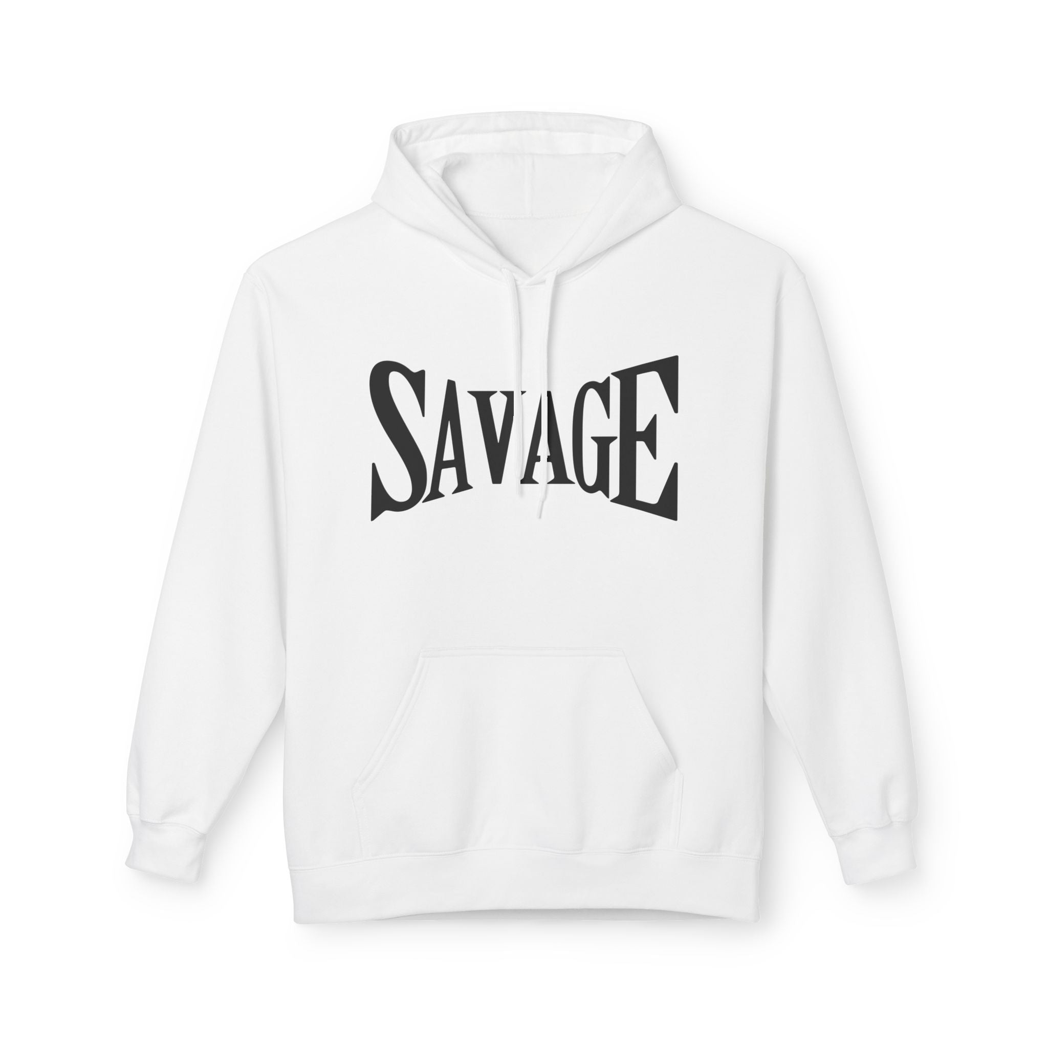 Savage Graphic Hoodie — Bold Retro Lettering Pullover Printify