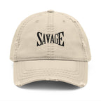 Savage Embroidered Distressed Dad Hat Printify