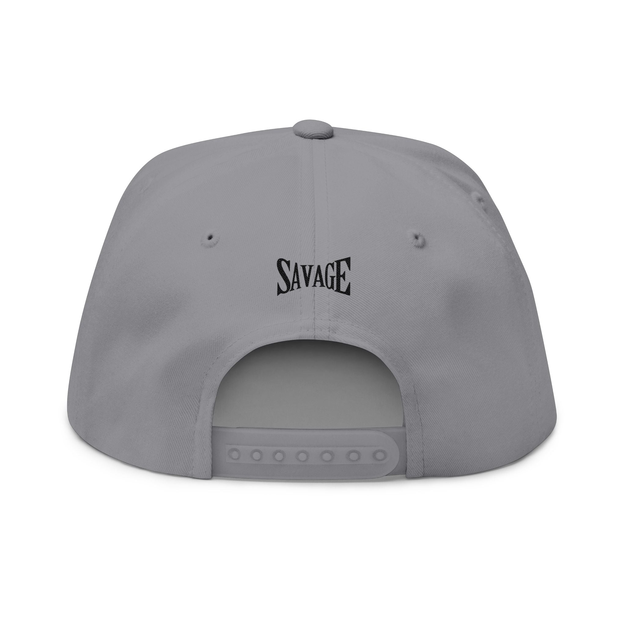 Savage Embroidered Flat Bill Cap — Streetwear Snapback Hat Printify