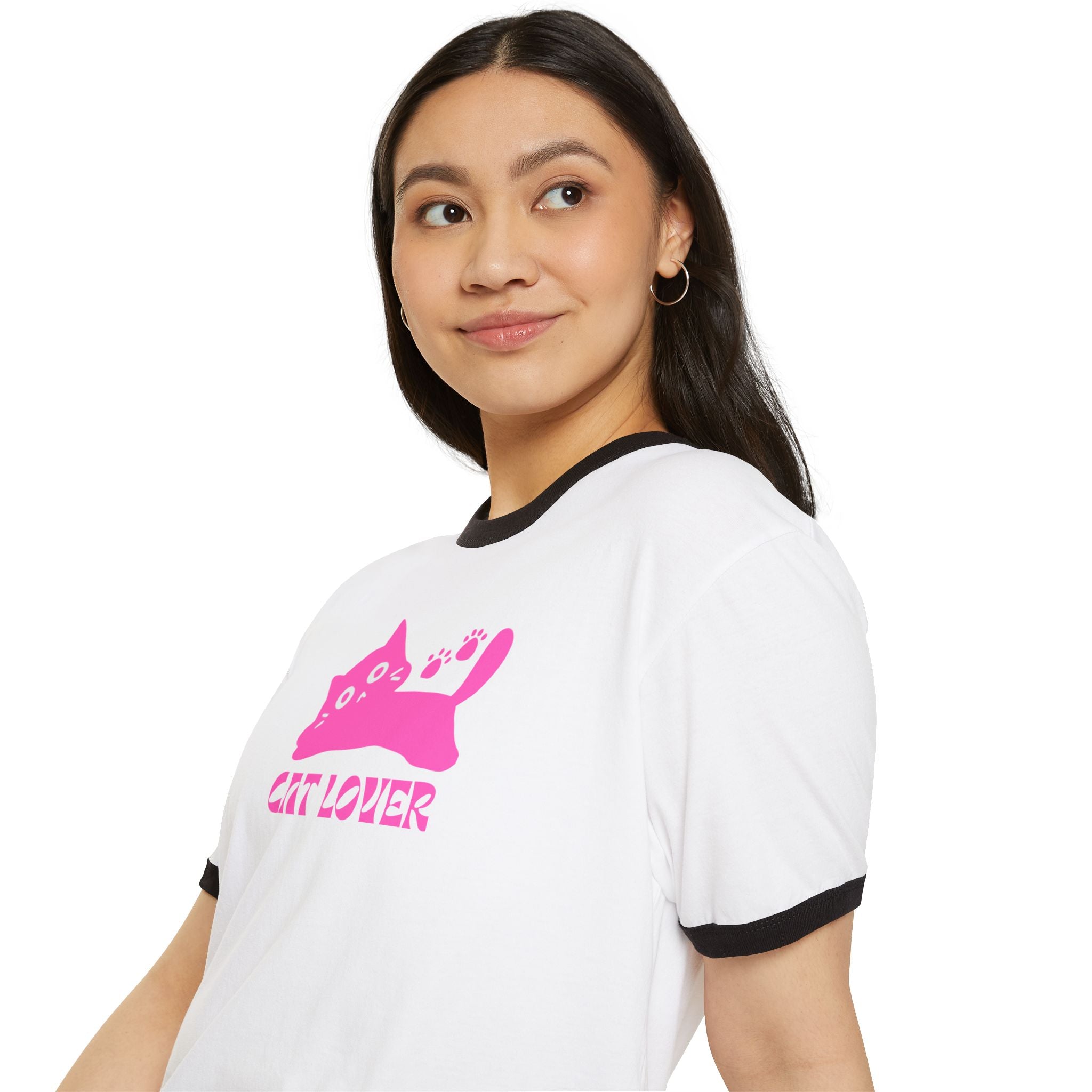 Half Sleeve Smooth Cotton for Cat Lovers Printify