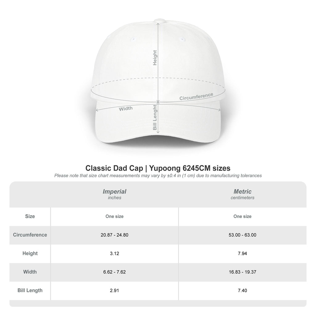 Limitless Aura Dad Cap — Classic White Embroidered Baseball Hat Printify