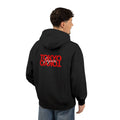 Tokyo Mirror Hoodie — Minimal Red Graphic Back Print Printify
