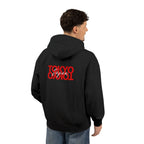 Tokyo Mirror Hoodie — Minimal Red Graphic Back Print Printify