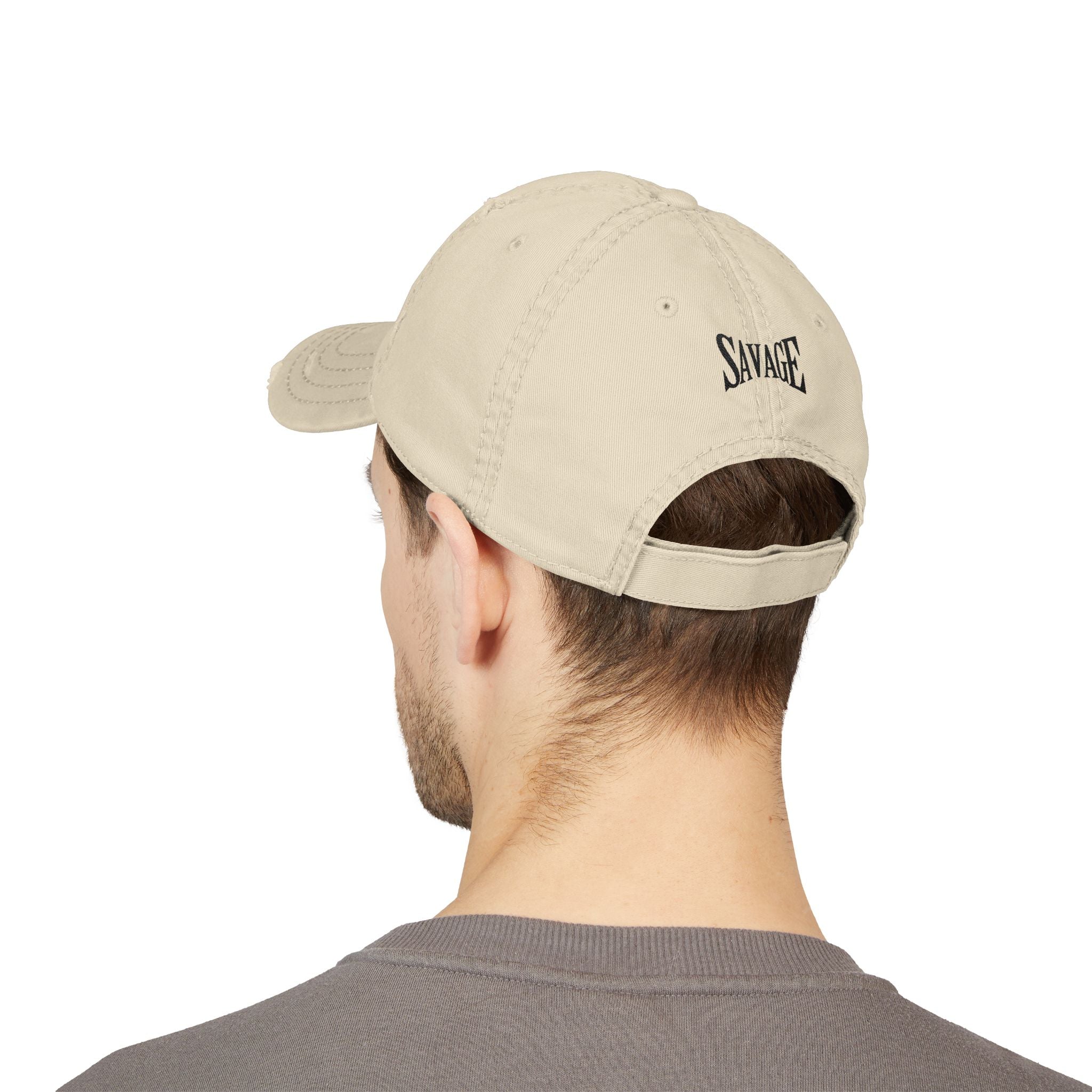 Savage Embroidered Distressed Dad Hat Printify