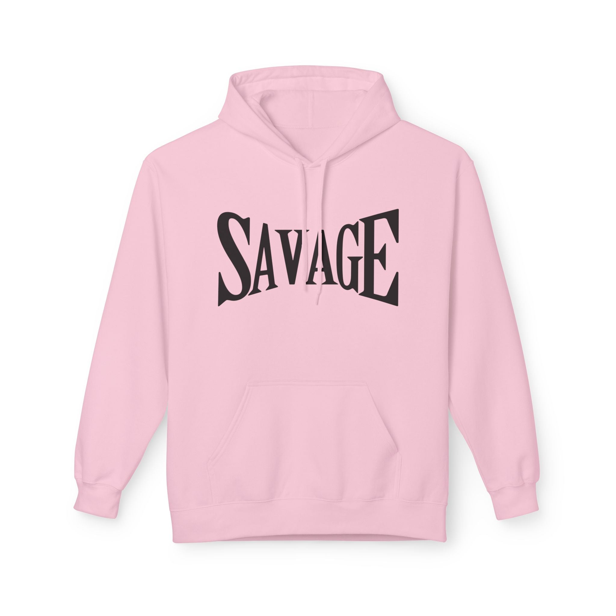 Savage Graphic Hoodie — Bold Retro Lettering Pullover Printify