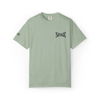 Savage Minimalist Graphic T-Shirt — Small Chest & Sleeve Logo Printify