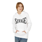 Savage Graphic Hoodie — Bold Retro Lettering Pullover Printify