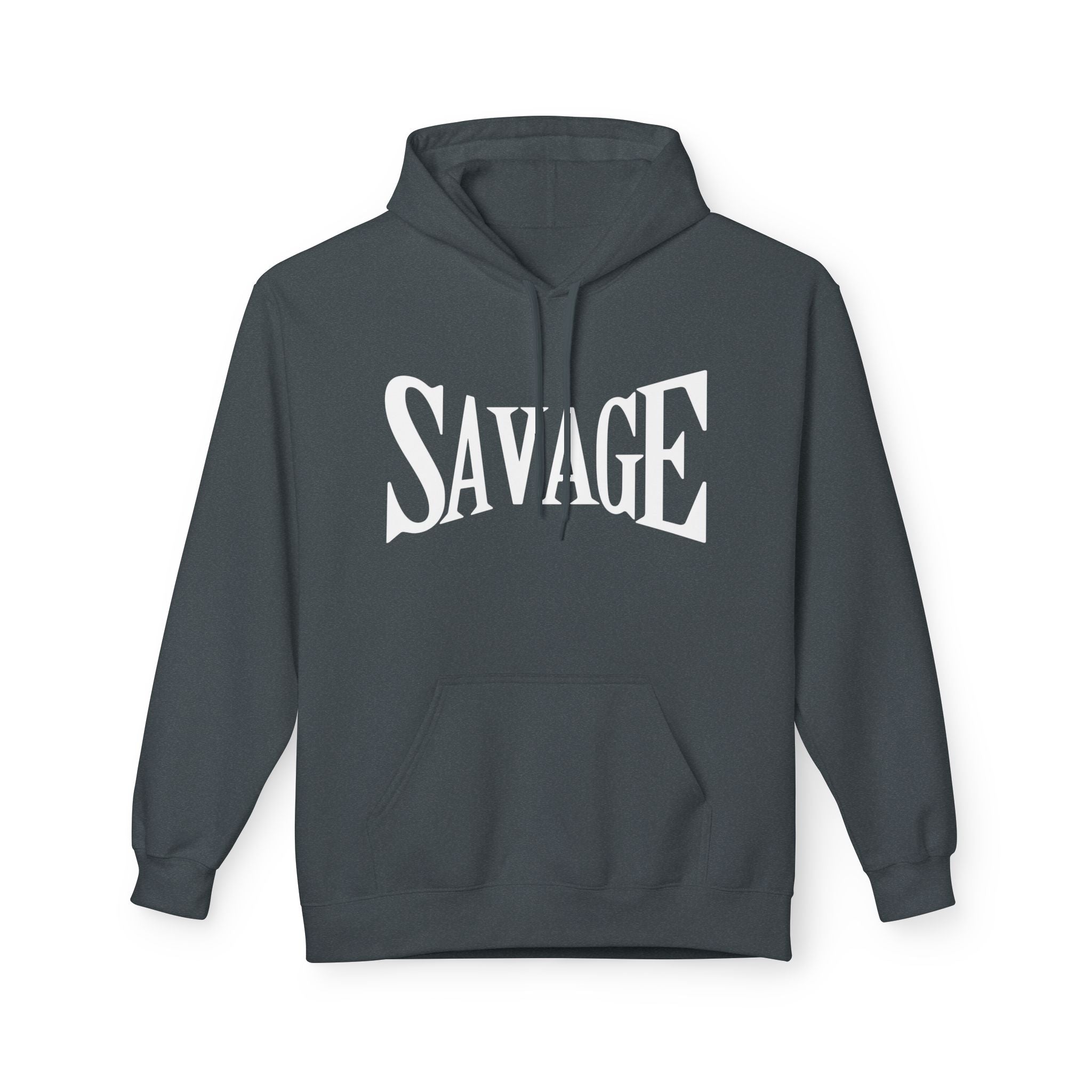 Savage Graphic Hoodie — Bold Retro Lettering Pullover Printify