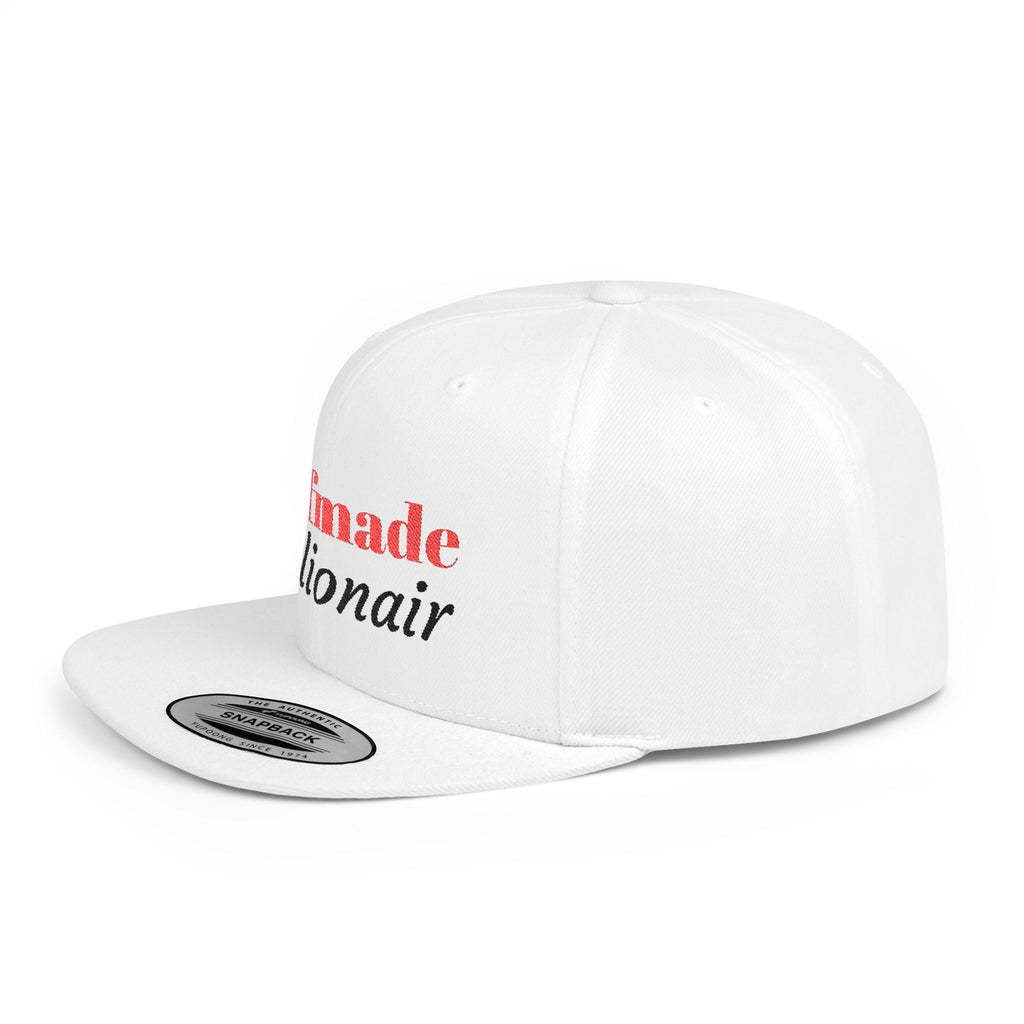 Snapback Hat — "Selfmade Millionair" Embroidered Flat Bill Cap Printify