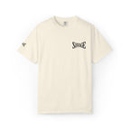 Savage Minimalist Graphic T-Shirt — Small Chest & Sleeve Logo Printify