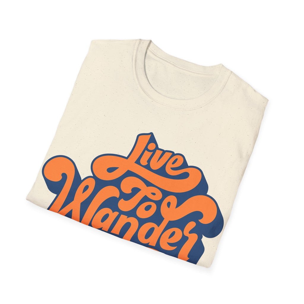 Live To Wander Graphic T-Shirt — Retro Travel Tee Printify