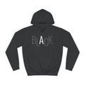 Black Typography Hoodie — Minimal College-Style Pullover Printify