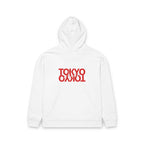 Tokyo Mirror Hoodie — Minimal Red Graphic Back Print Printify