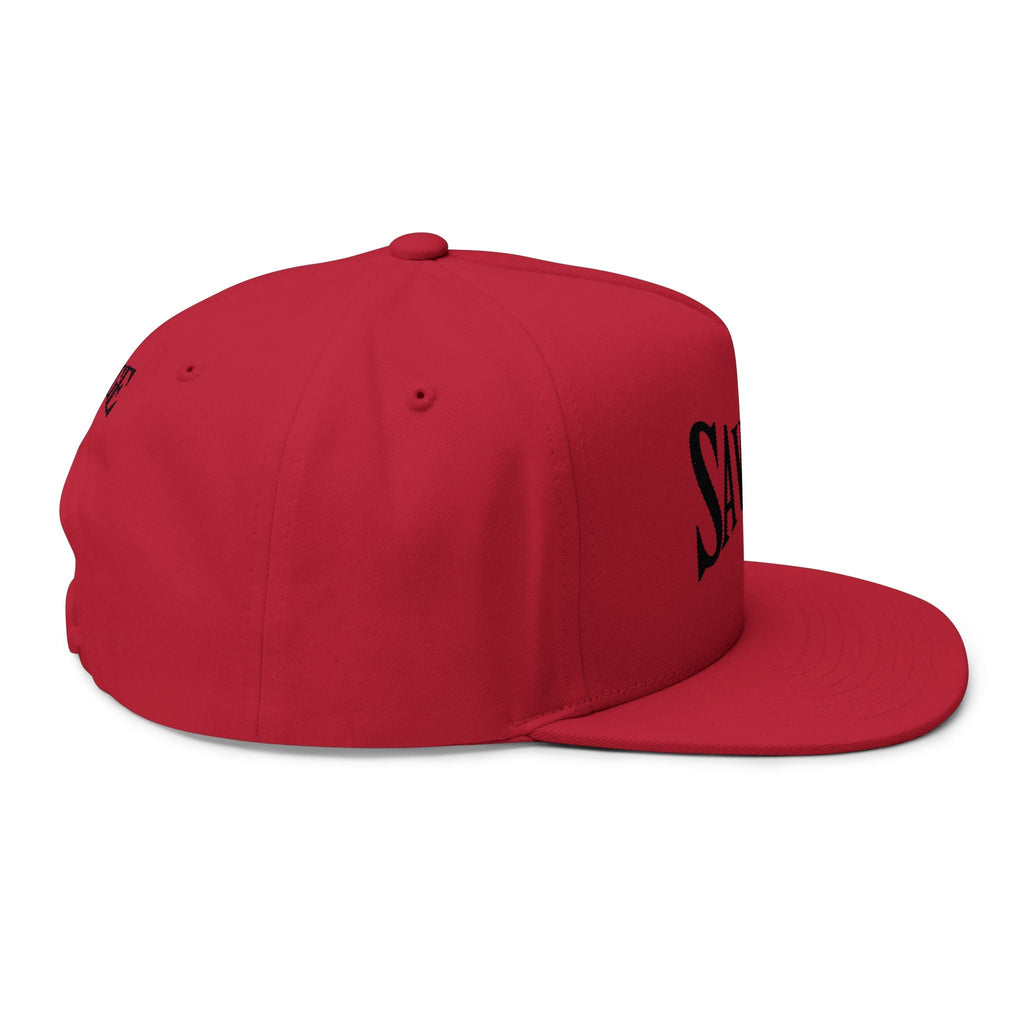 Savage Embroidered Flat Bill Cap — Streetwear Snapback Hat Printify
