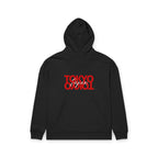 Tokyo Mirror Hoodie — Minimal Red Graphic Back Print Printify