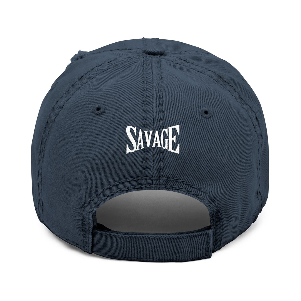 Savage Distressed Dad Hat — Embroidered Vintage Baseball Cap Printify