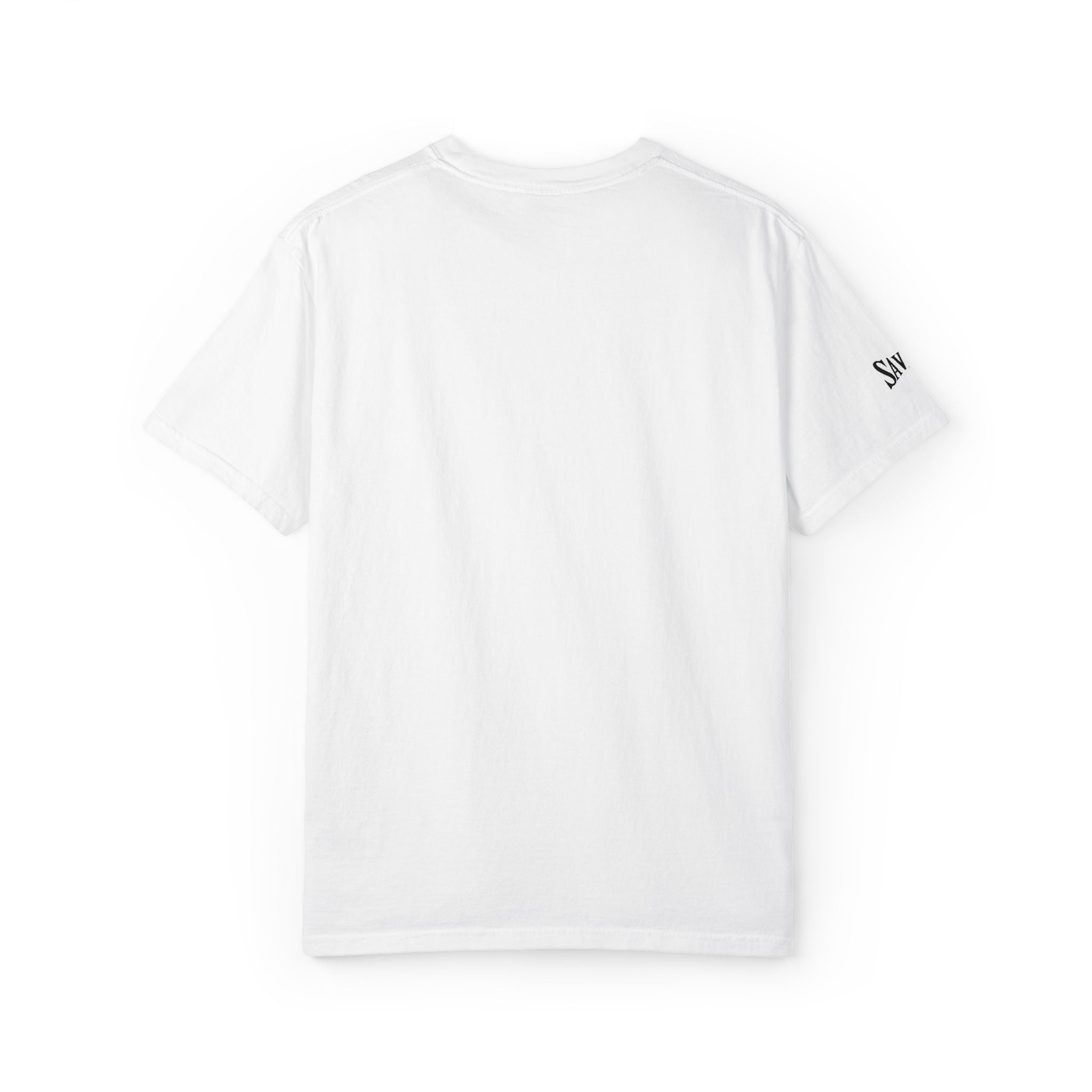 Savage Minimalist Graphic T-Shirt — Small Chest & Sleeve Logo Printify
