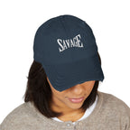 Savage Distressed Dad Hat — Embroidered Vintage Baseball Cap Printify