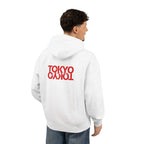 Tokyo Mirror Hoodie — Minimal Red Graphic Back Print Printify