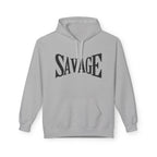Savage Graphic Hoodie — Bold Retro Lettering Pullover Printify