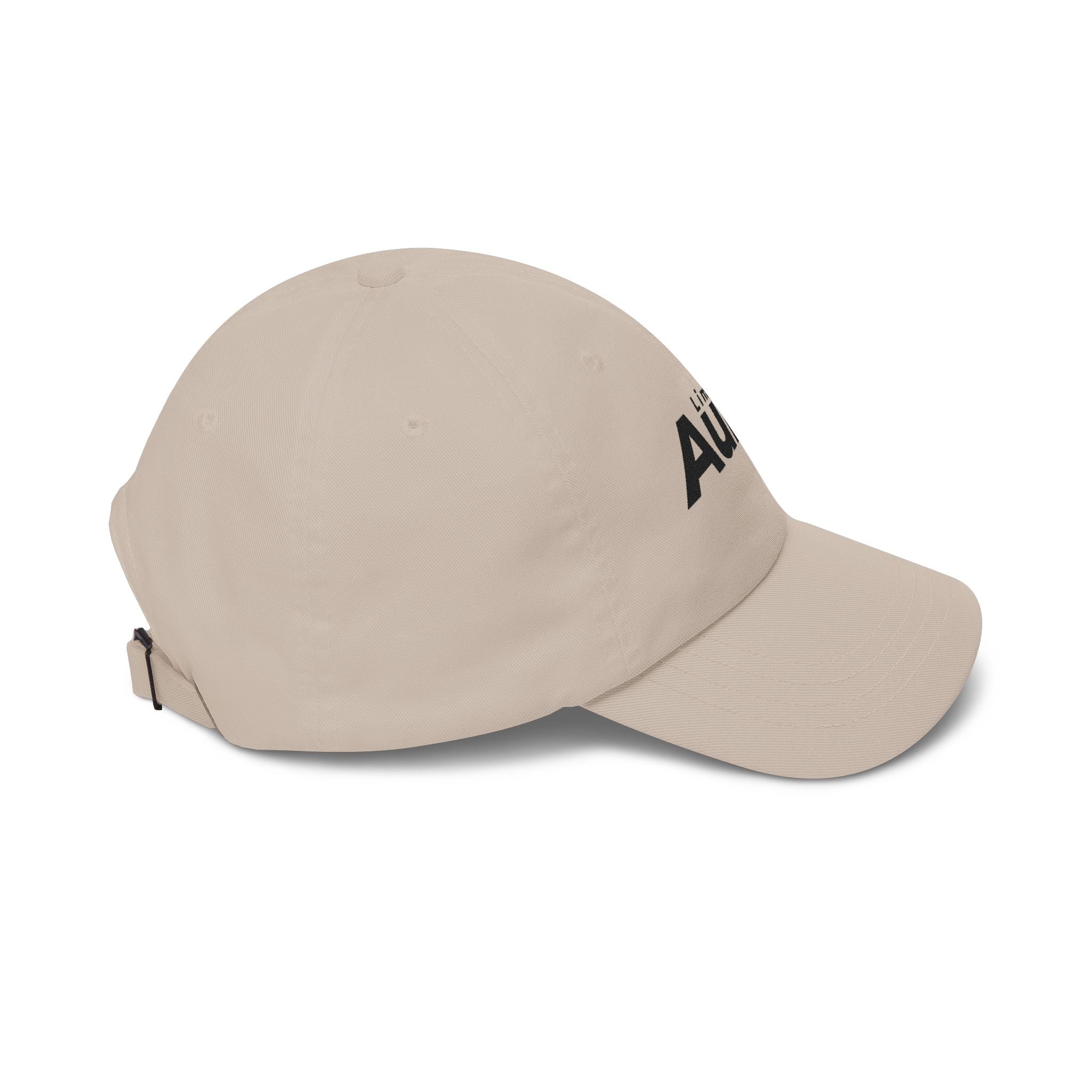 Limitless Aura Dad Cap — Classic White Embroidered Baseball Hat Printify