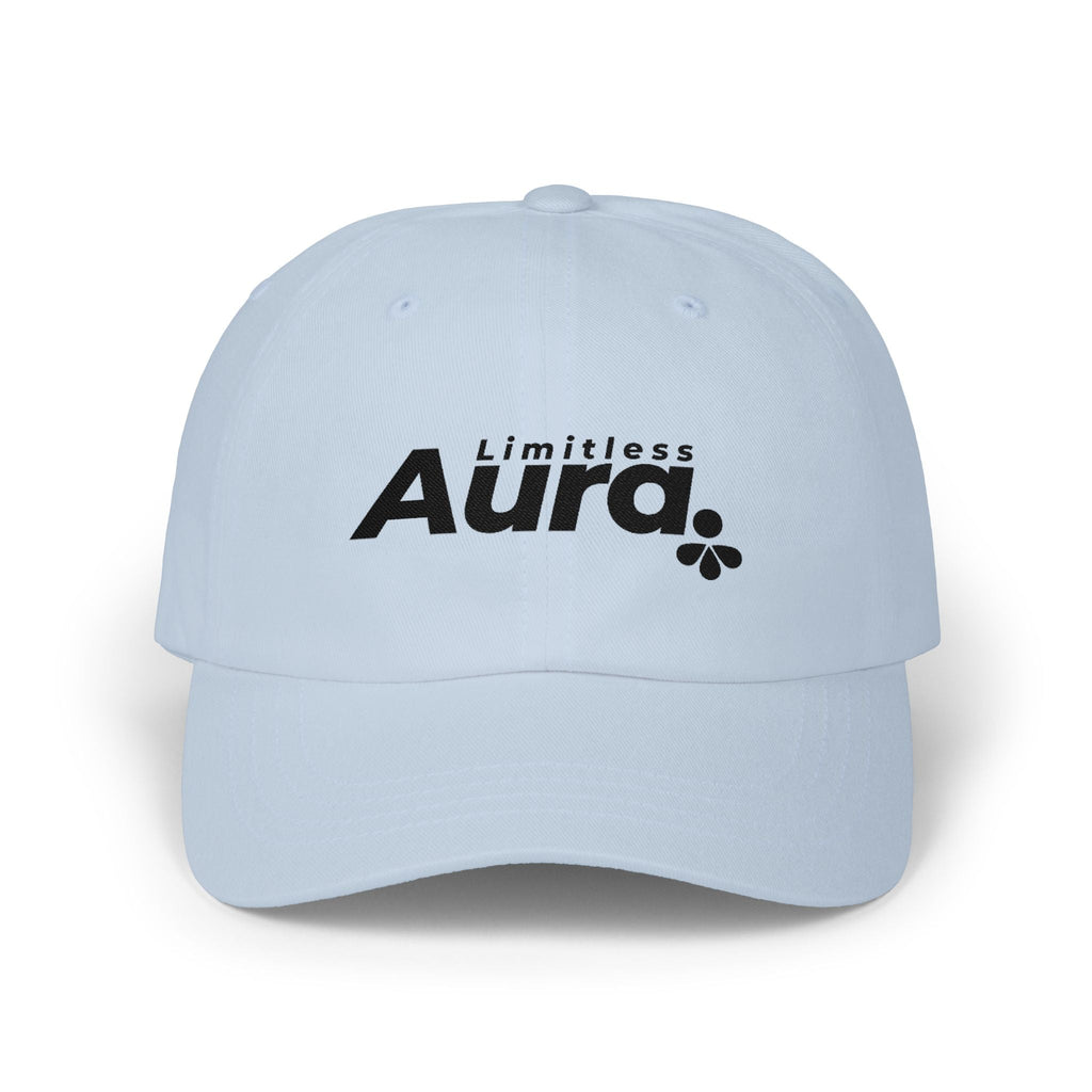 Limitless Aura Dad Cap — Classic White Embroidered Baseball Hat Printify