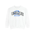 Unique Abnormal Sweatshirt — Graphic Crewneck with Blue Globe Design Printify